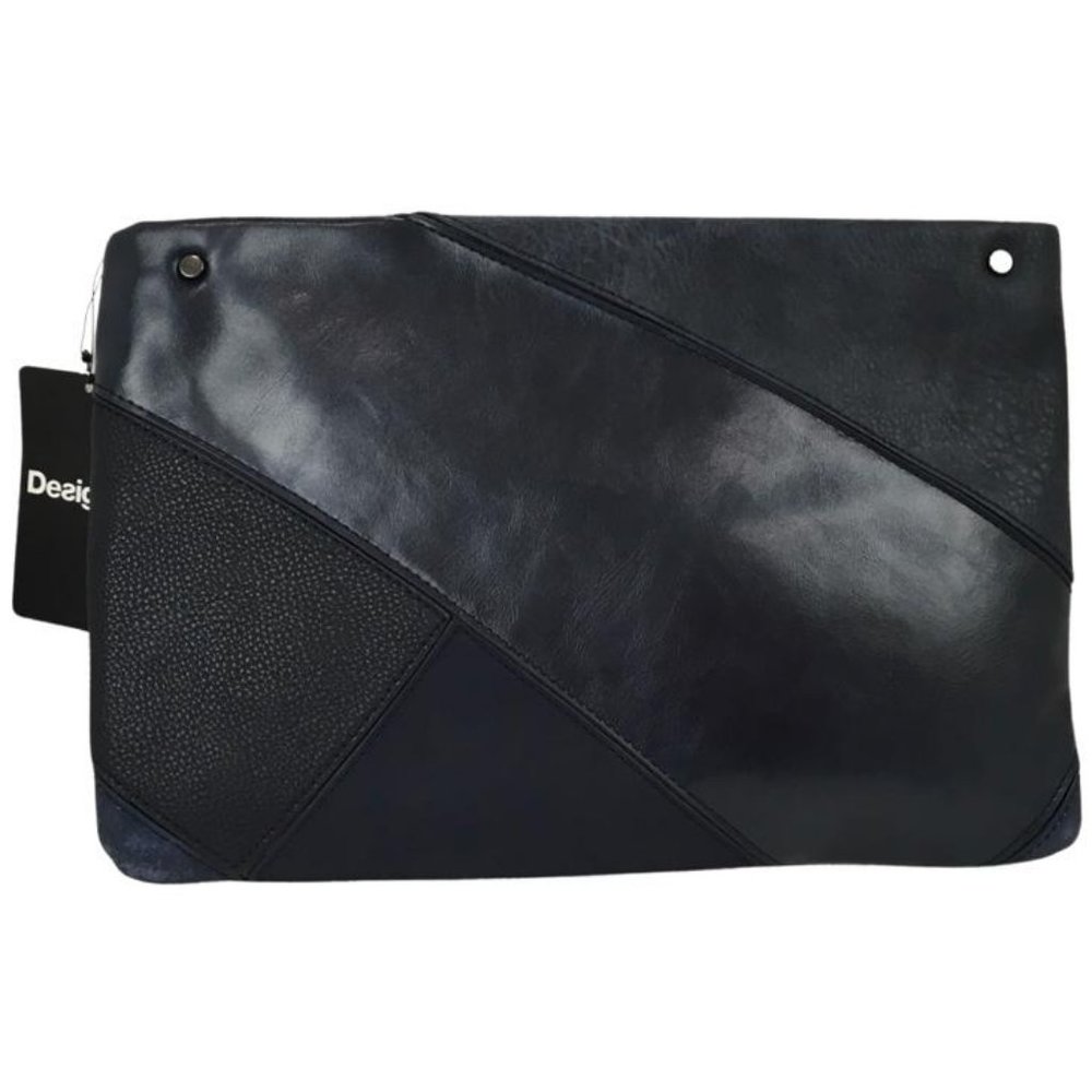 Desigual Woman Pouch Black/ Navy Blue Color Elegant Casual gi4 - Picture 3 of 6